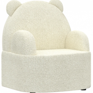 Lænestol til børn i teddy polyester H59 cm - Beige