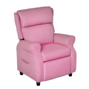 Børnesofa børnesofa børnestol lænestol justerbar med fodstøtte til 3-5 år drenge og piger pink 58 x 53 x 70 cm